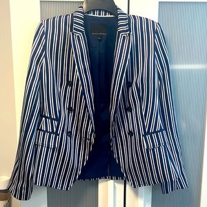 Satin striped blazer. Loose yet tailored. Creative business core!